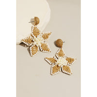 Flower Star Drop Earrings