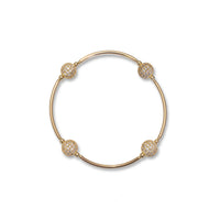 Crystal Pave Blessing Bracelet with Gold-filled Links