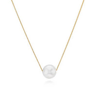 White Pearl Blessing Necklace In Gold-Filled