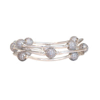 Crystal Pave Blessing Bracelet in Sterling Silver