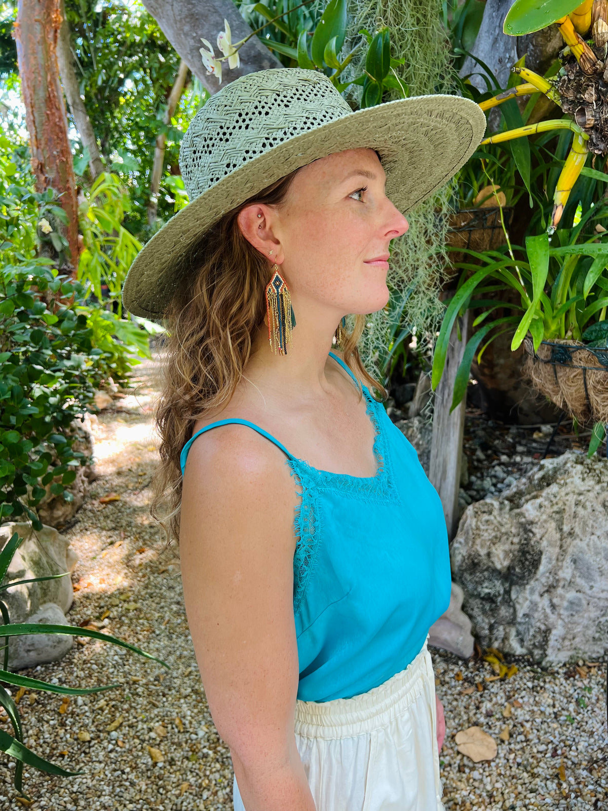 Feather Chain Earrings