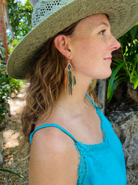 Feather Chain Earrings