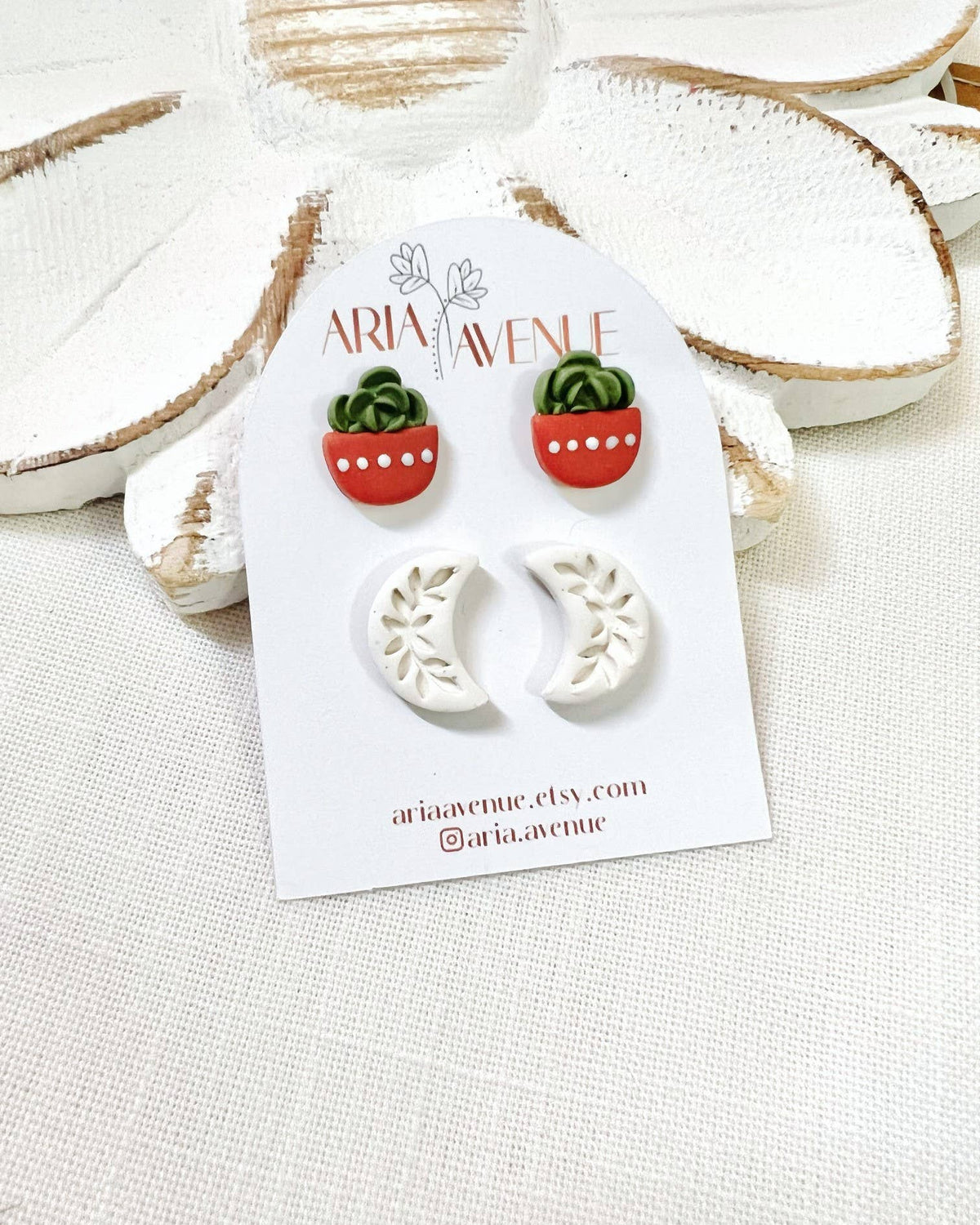 Clay Plant Pot Stud Earrings