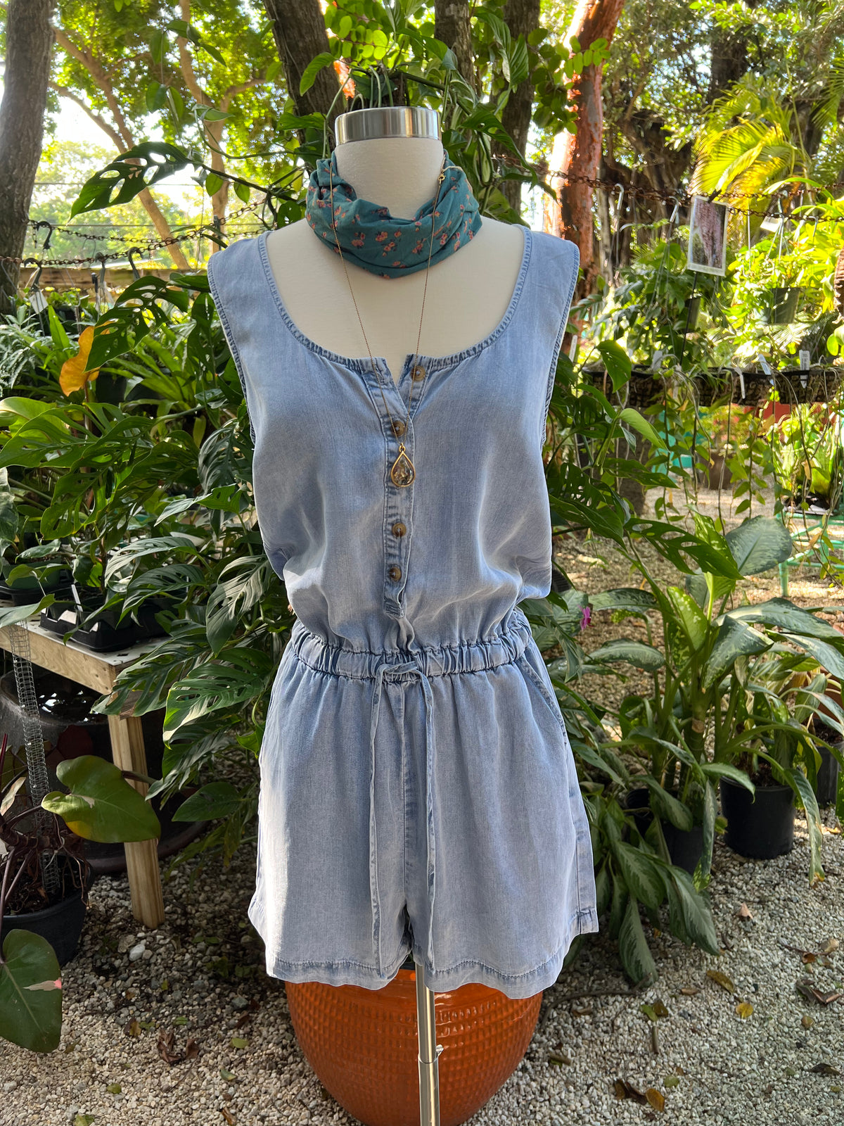 Denim Romper